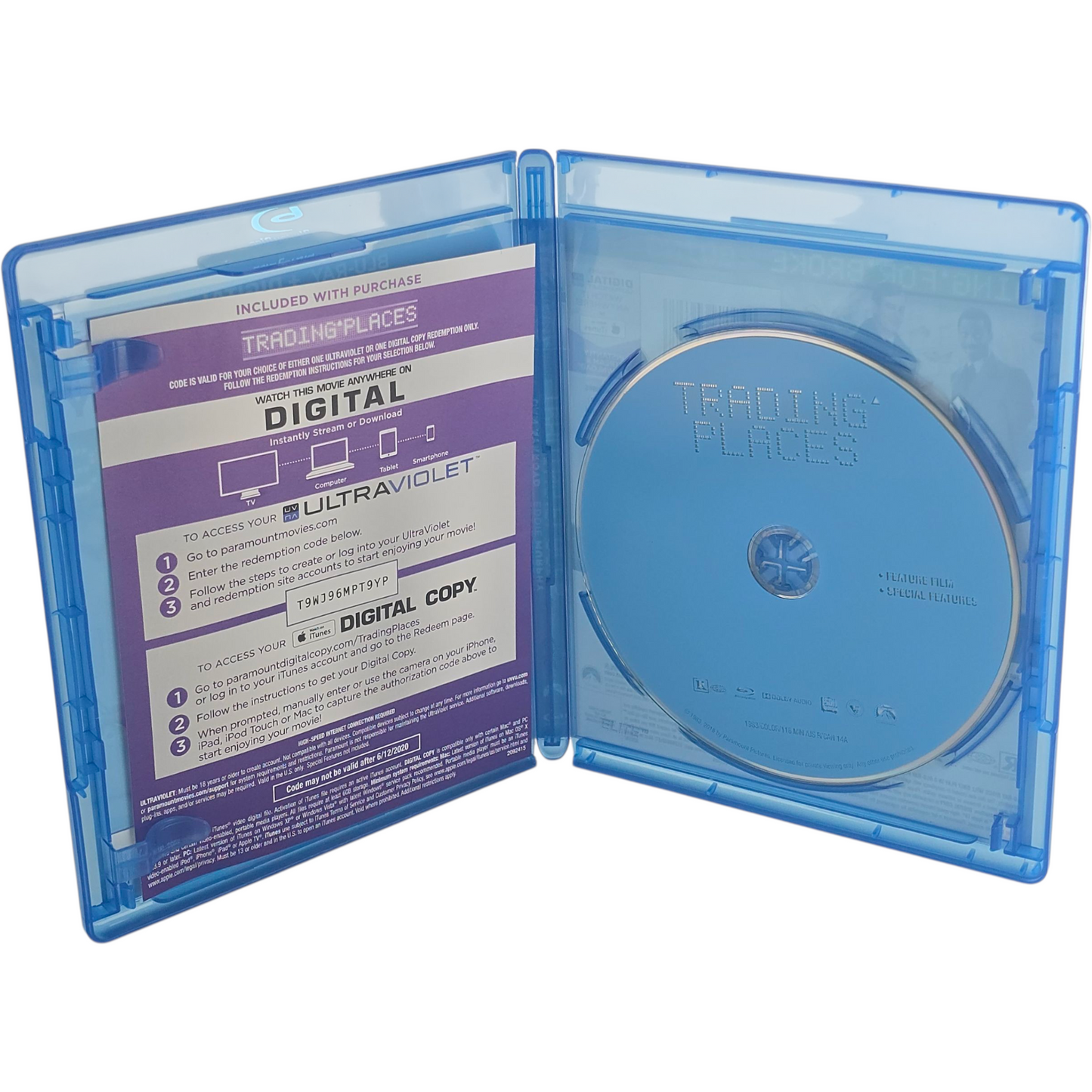 Trading Places Blu-ray Dan Aykroyd, Eddie Murphy Zone 1 US Import