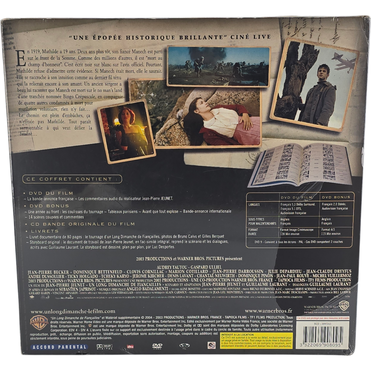 Un Long Dimanche de Fiancailles  DVD + CD Édition Prestige Limitée  Zone B