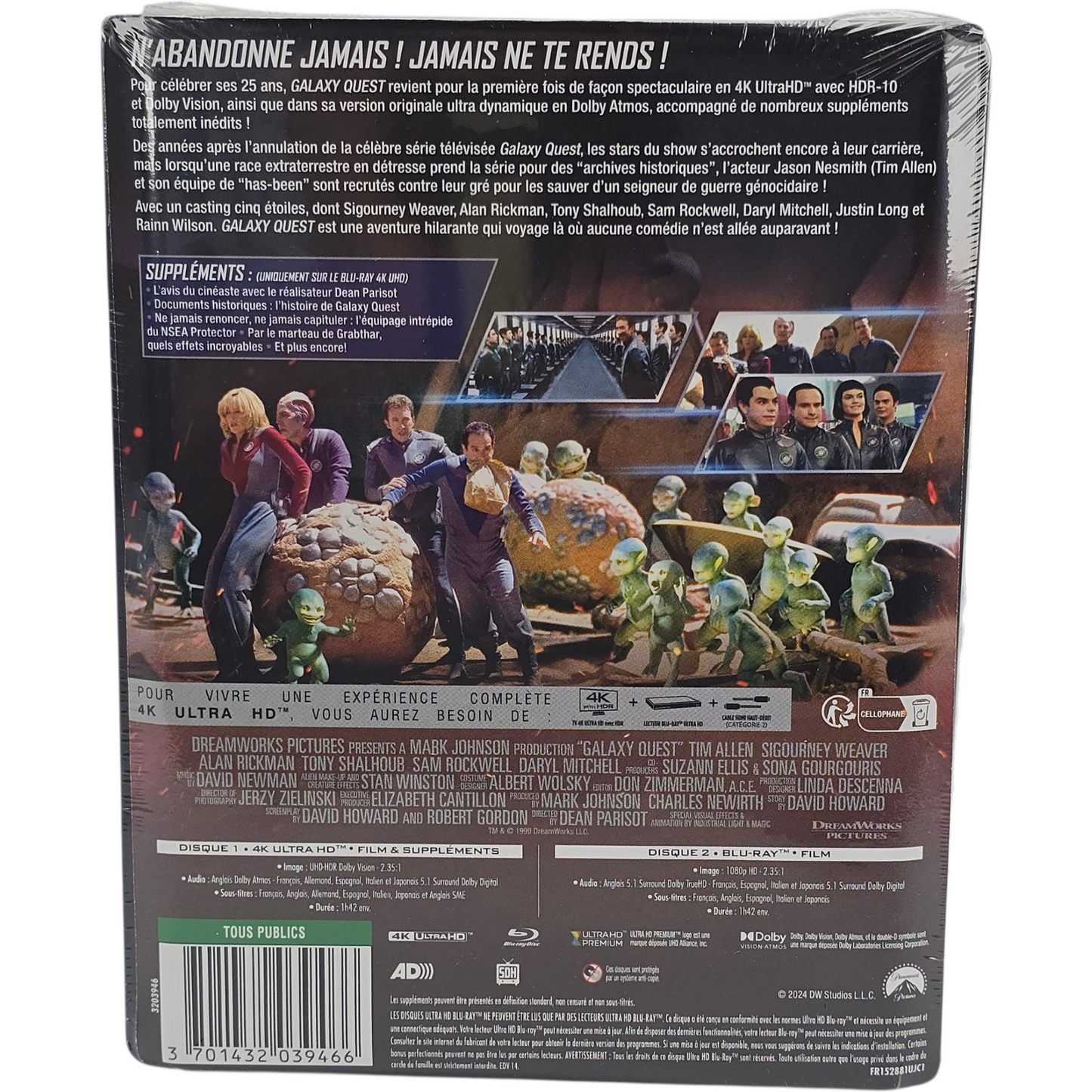 Galaxy Quest SteelBook  4K Ultra HD + Blu-ray Tim Allen, Sigourney Weaver  B