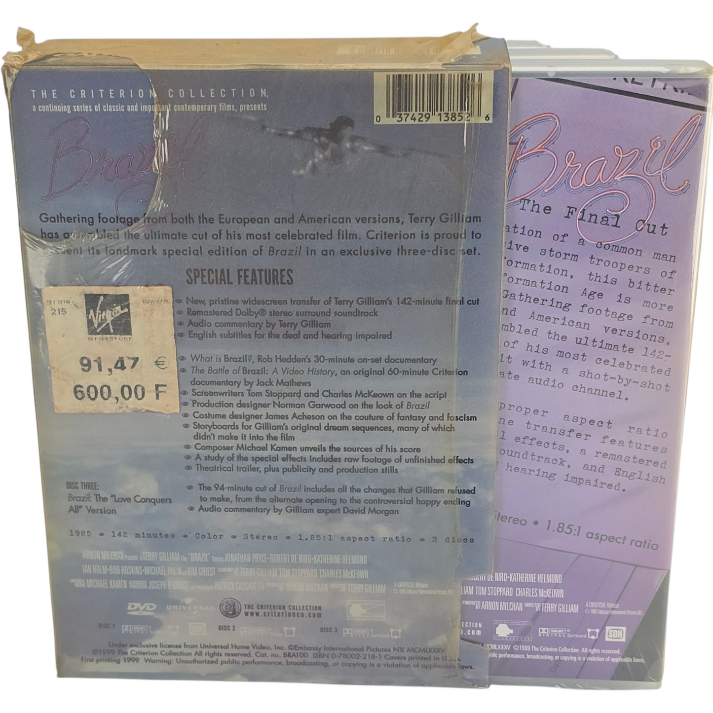 Brazil DVD The Criterion Collection 3-Disc Set   Zone 1 US Import VO