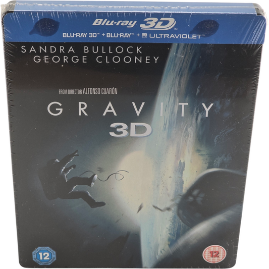 Gravity SteelBook Blu-ray 3D + 2D Zavvi Sandra Bullock,George Clooney 2013 Libre