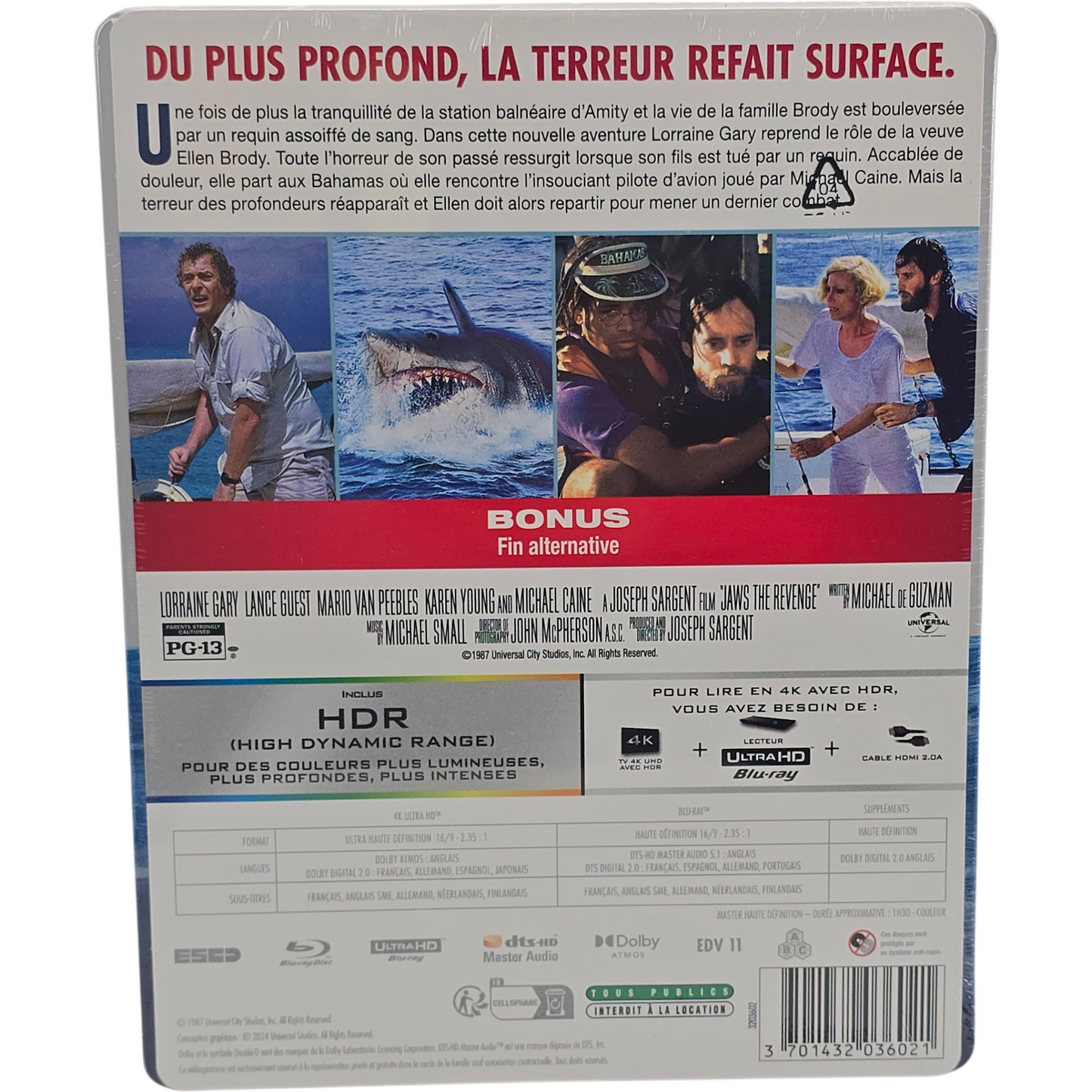 Jaws: The Revenge SteelBook 4K Ultra HD + Blu-ray Les Dents de la mer 4  Libre