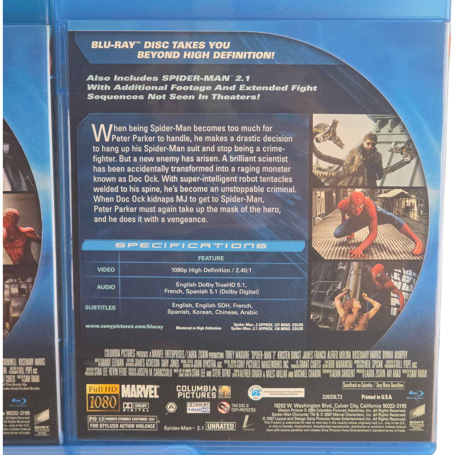 Spider-Man: Blu-ray The High Definition Trilogy 4 disques Zone 1 US Import