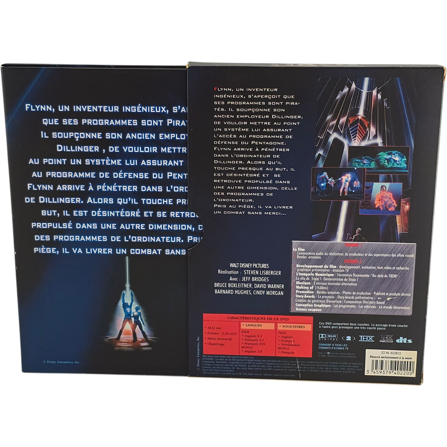 Tron 2 x DVD Édition Collector Jeff Bridges Walt Disney Zone 2