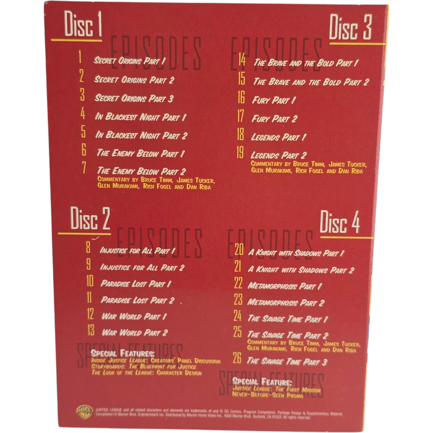 Justice League Unlimited: 4 DVD DigiPack Season 1 DC Comics Zone 1