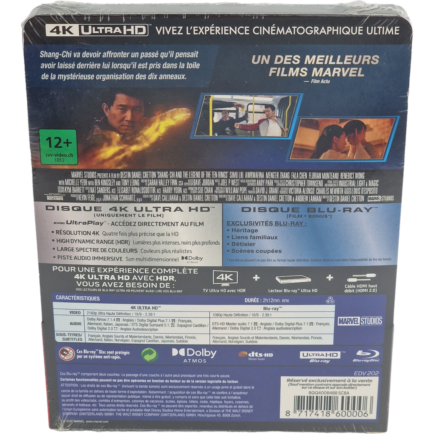 Shang-Chi & la Légende des Dix Anneaux 4K Ultra HD+Blu-ray Steelbook Disney B shop