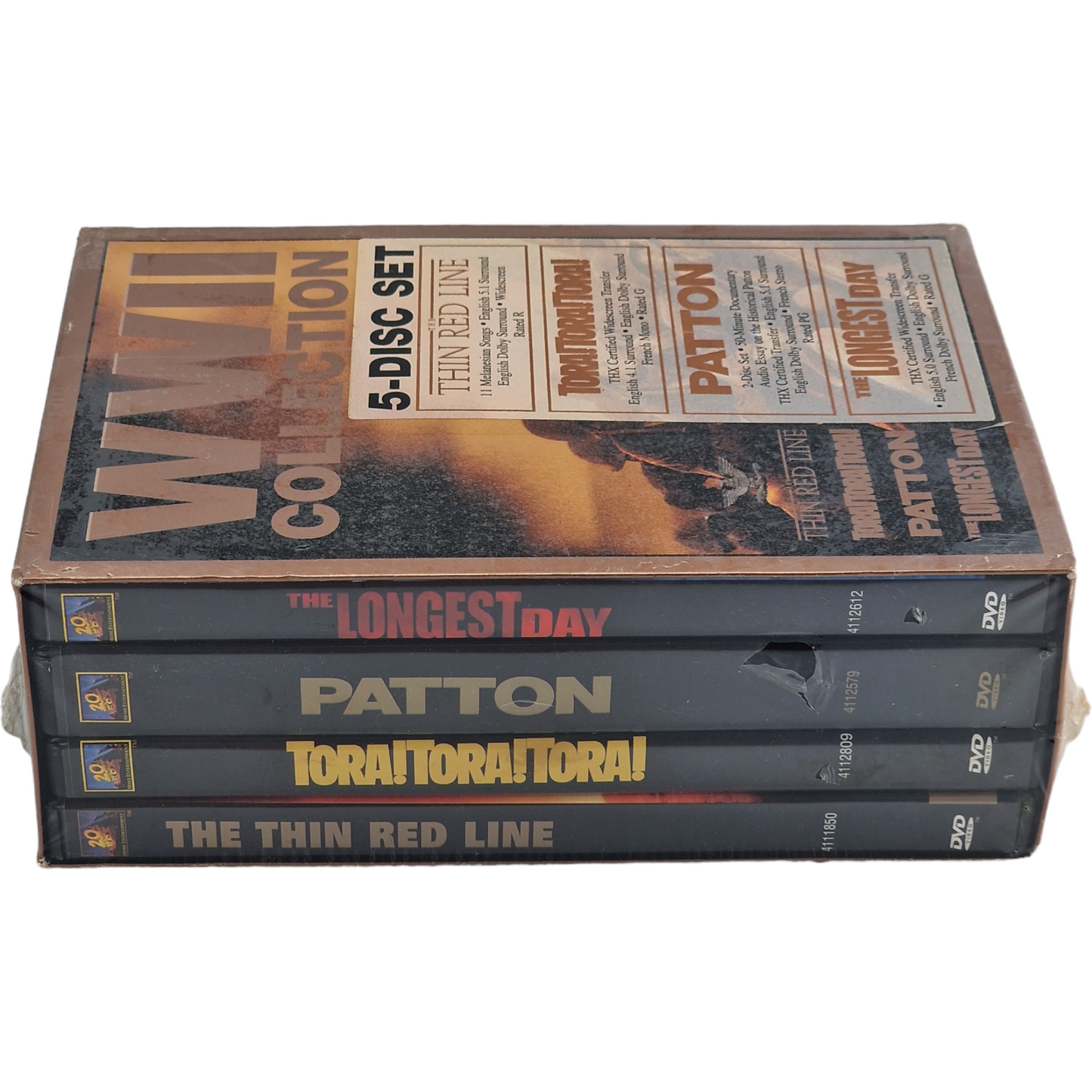 World War II Collection DVD 4 Films:Thin Red Line,Tora,Patton,Longest Day Zone A