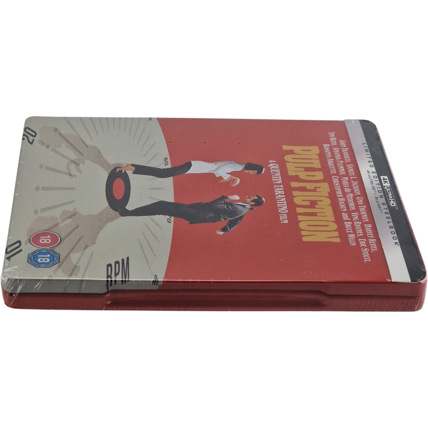 Pulp Fiction SteelBook 4K Ultra HD+Blu-ray limité Zavvi Tarantino Travolta[-18]B