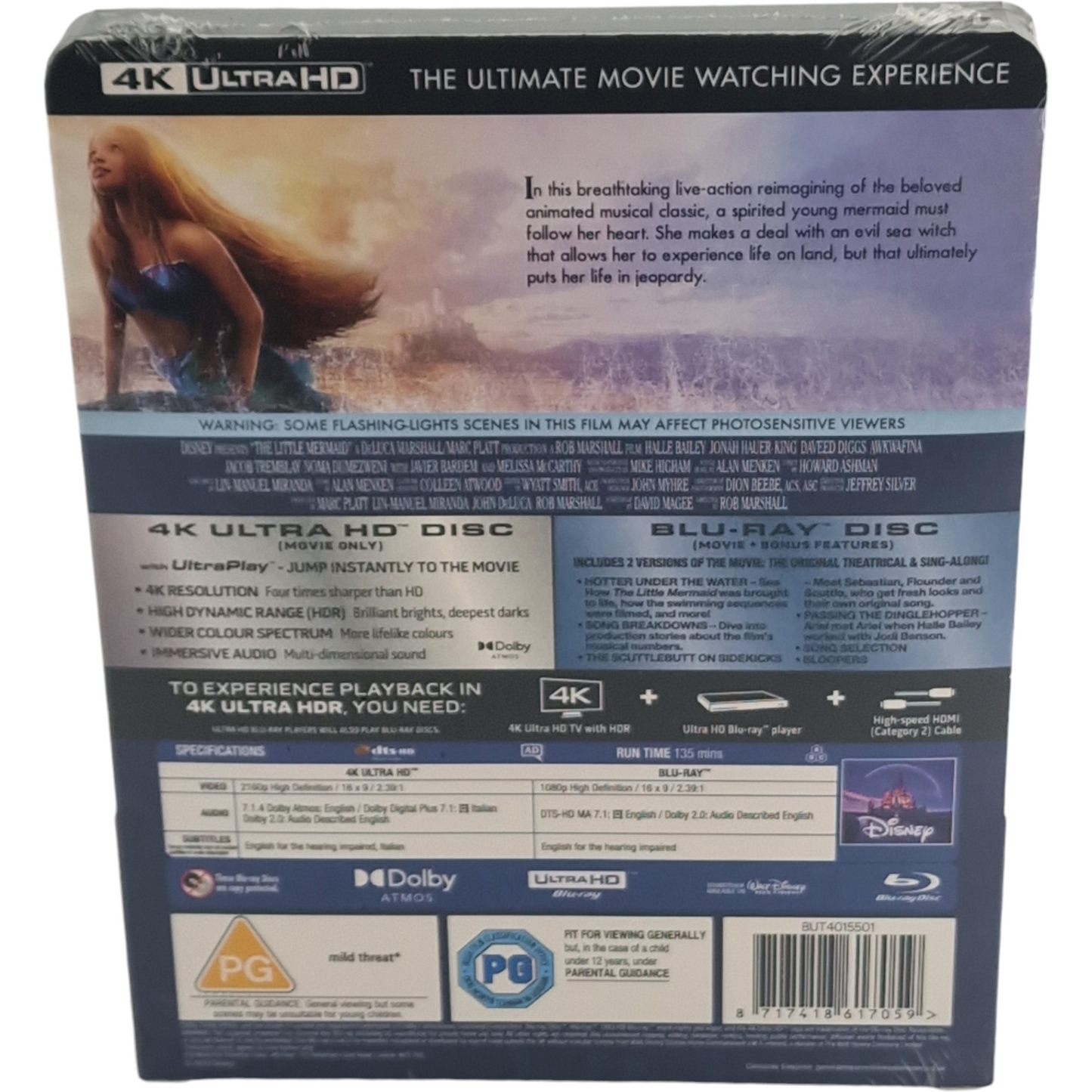 The Little Mermaid 4K Ultra HD + Blu-ray Steelbook Disney Buena Vista  2023 , B