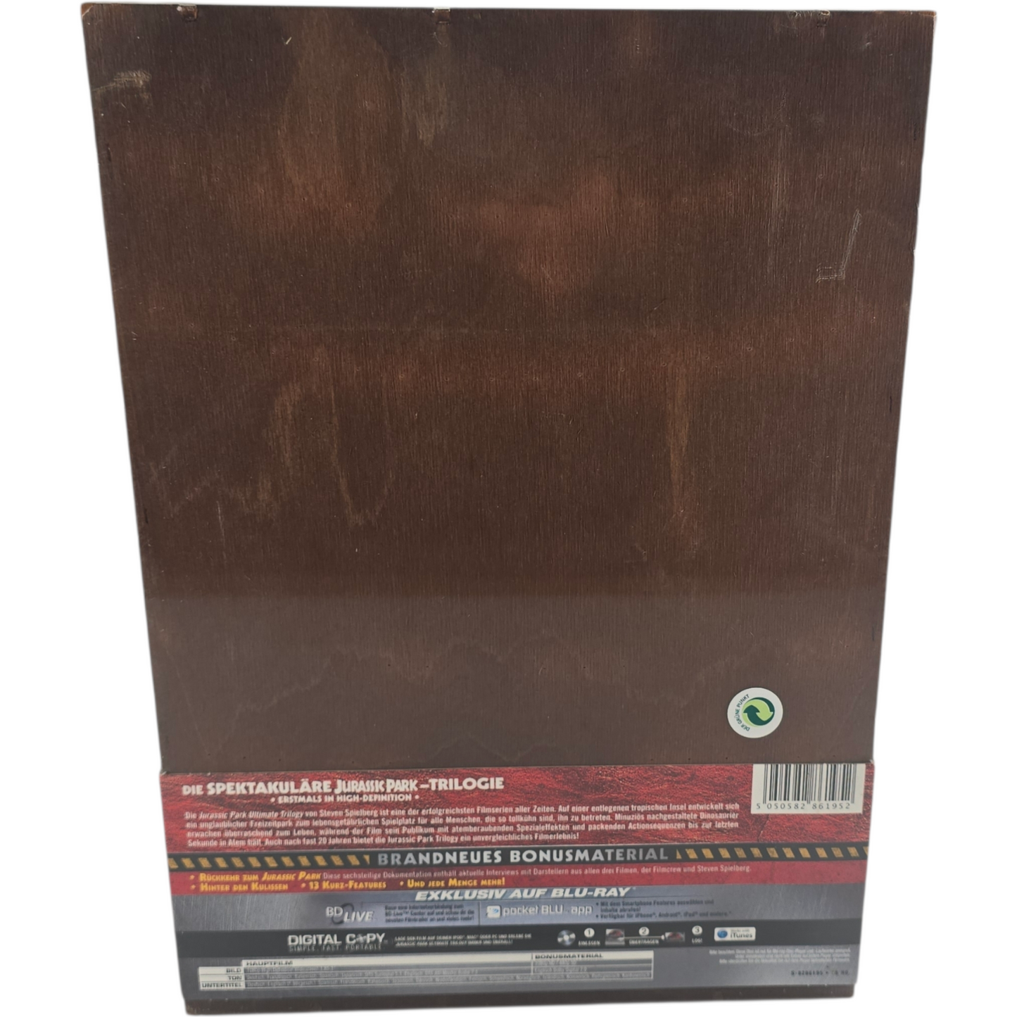 Jurassic Park Ultimate Trilogy Blu-ray  Ltd Edition boîte bois Collector Zone B