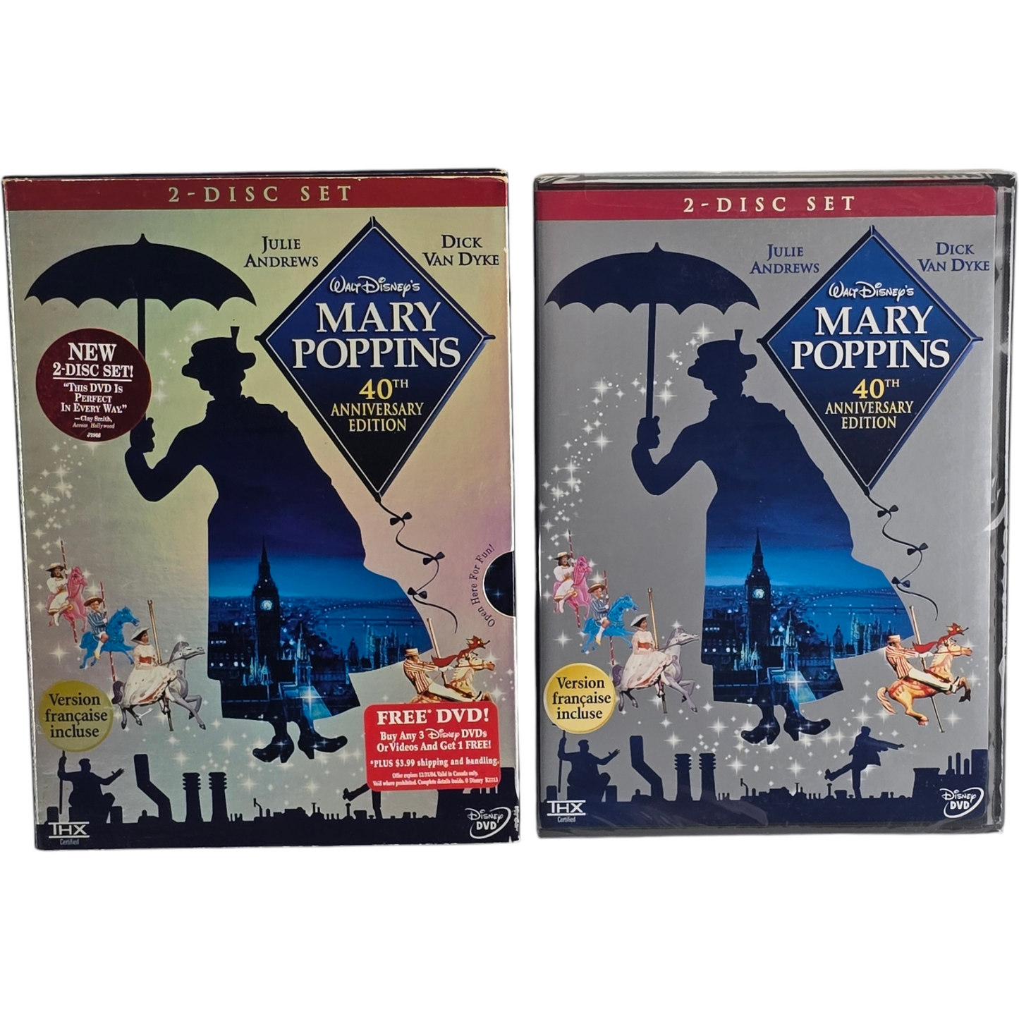Mary Poppins DVD Walt Disney Édition du 40e anniversaire Canada 2004 VF Region A