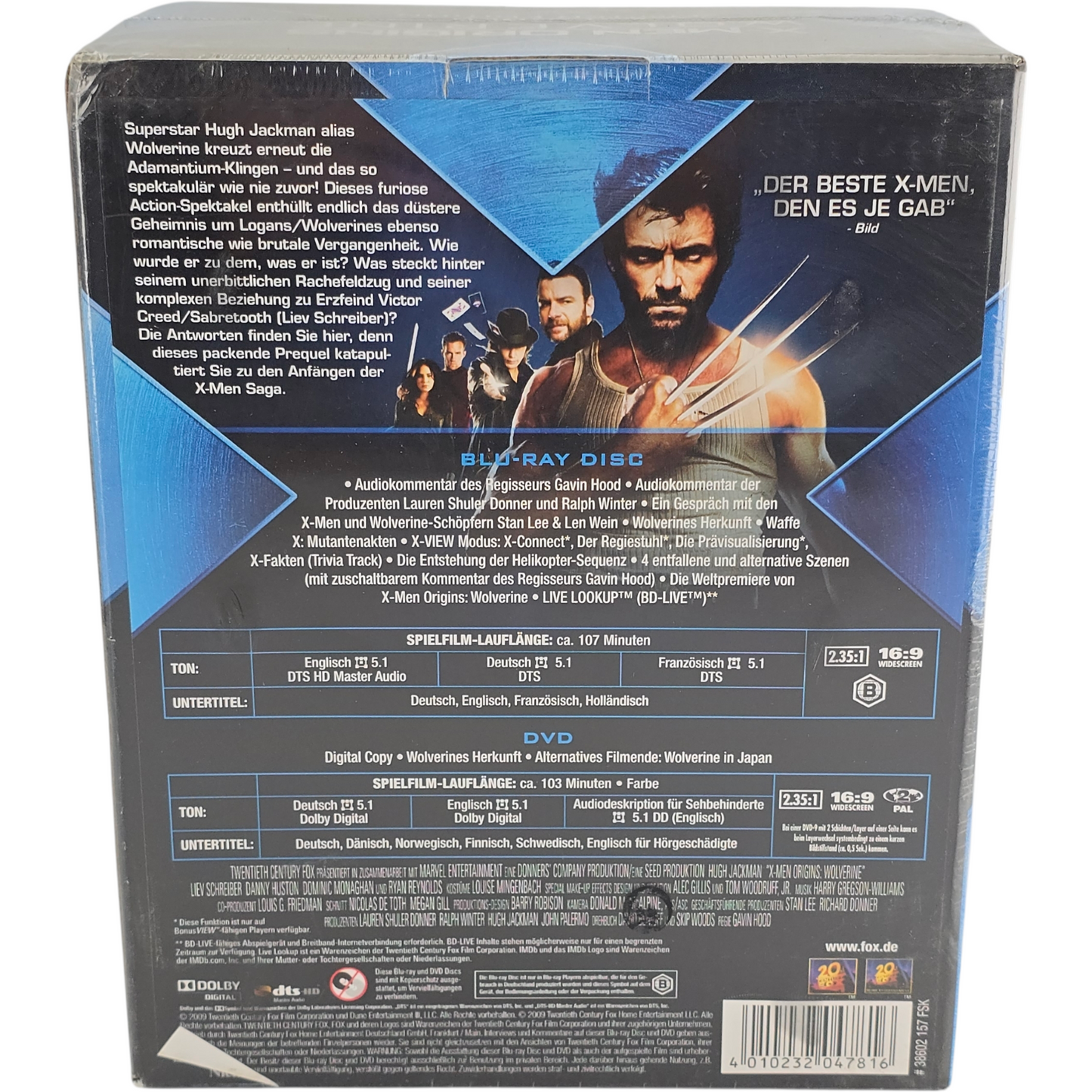 X-Men Origins: Wolverine Blu-ray Collector Edition  Hugh Jackman Zone B