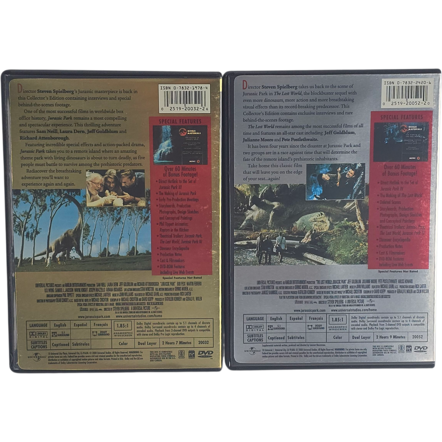 Jurassic Park: The Collection DVD Jurassic Park / The Lost World  Zone 1