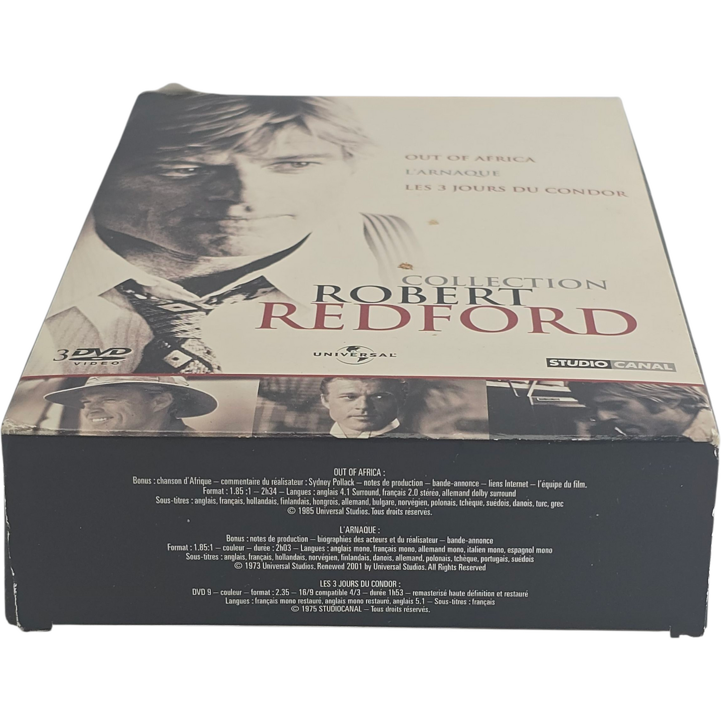 Robert Redford Collection DVD L'arnaque, 3 jours du condor, Out of Africa Region 2