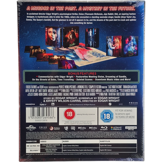 Last Night in Soho - Coffret SteelBook 4K Blu-ray numéroté 2500 ex. import UK