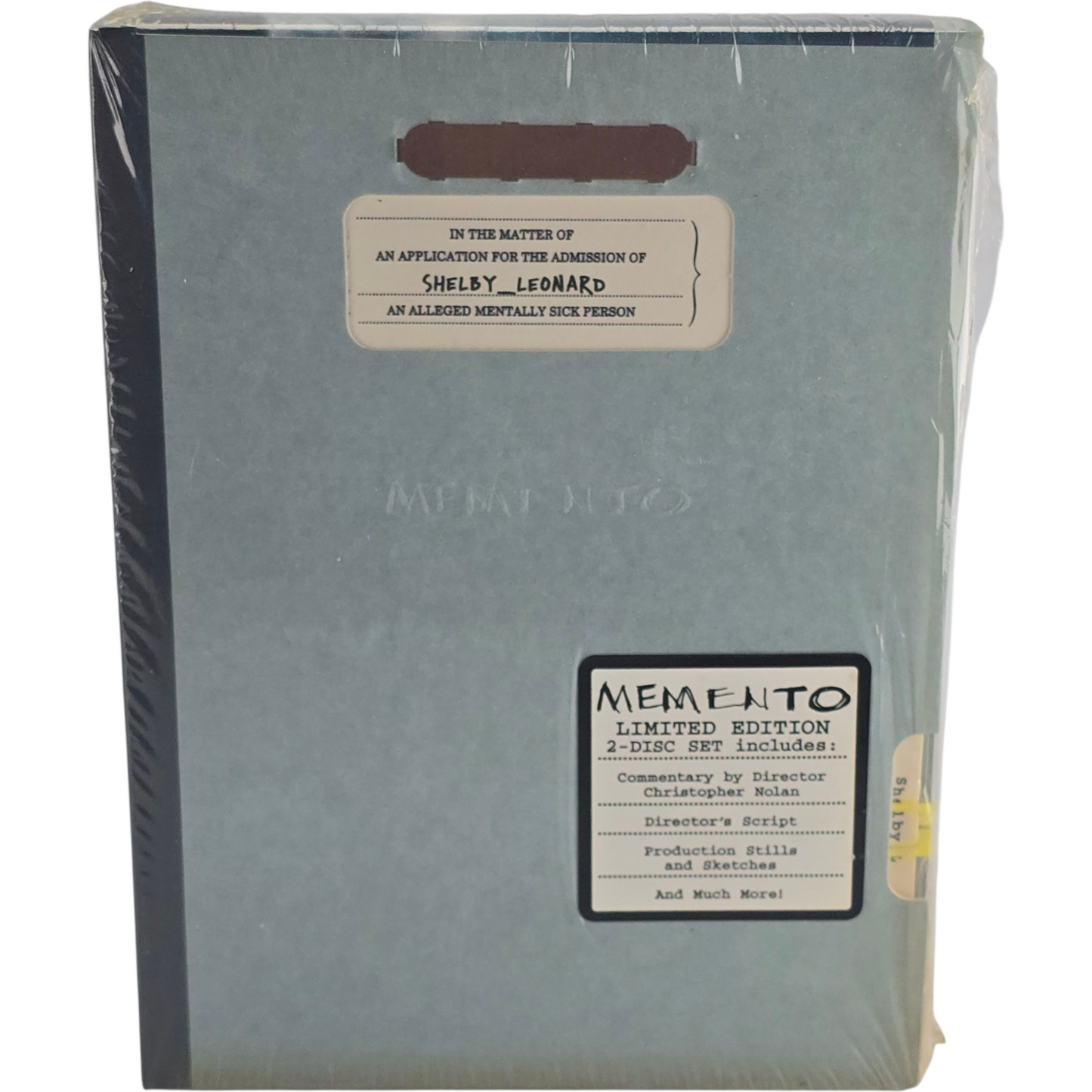 Memento DVD DigiPack 2-disc Ltd Edition Zone 1  Christopher Nolan Import USA