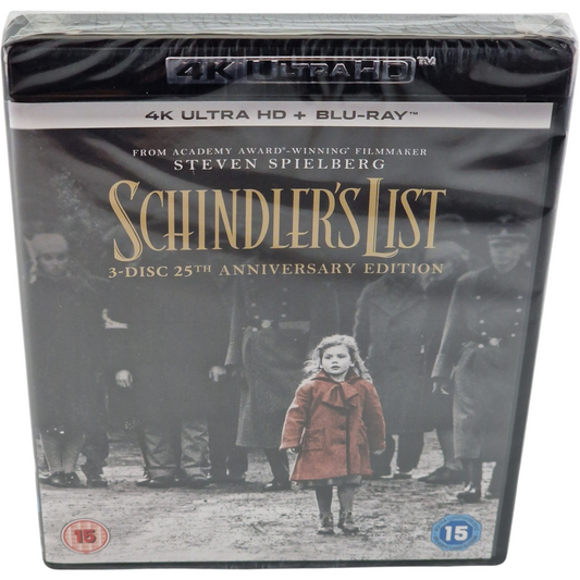 Schindler's List 4K Ultra HD+Blu-ray Spielberg,Liam Neeson, Ralph Fiennes Libre