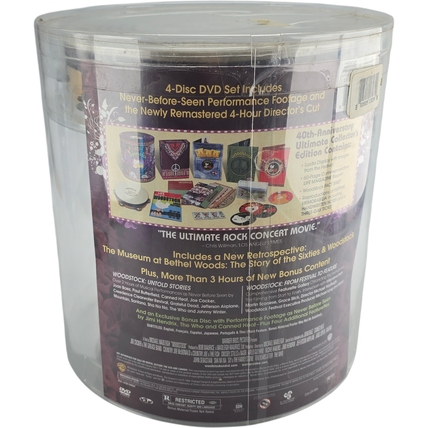 Woodstock DVD Collector's Edt 3 Days of Peace & Music Director's Cut Zone A