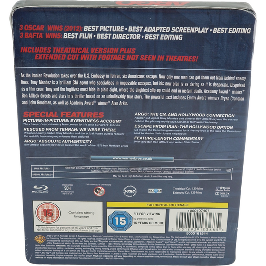 Argo – SteelBook Blu-ray – vue 3