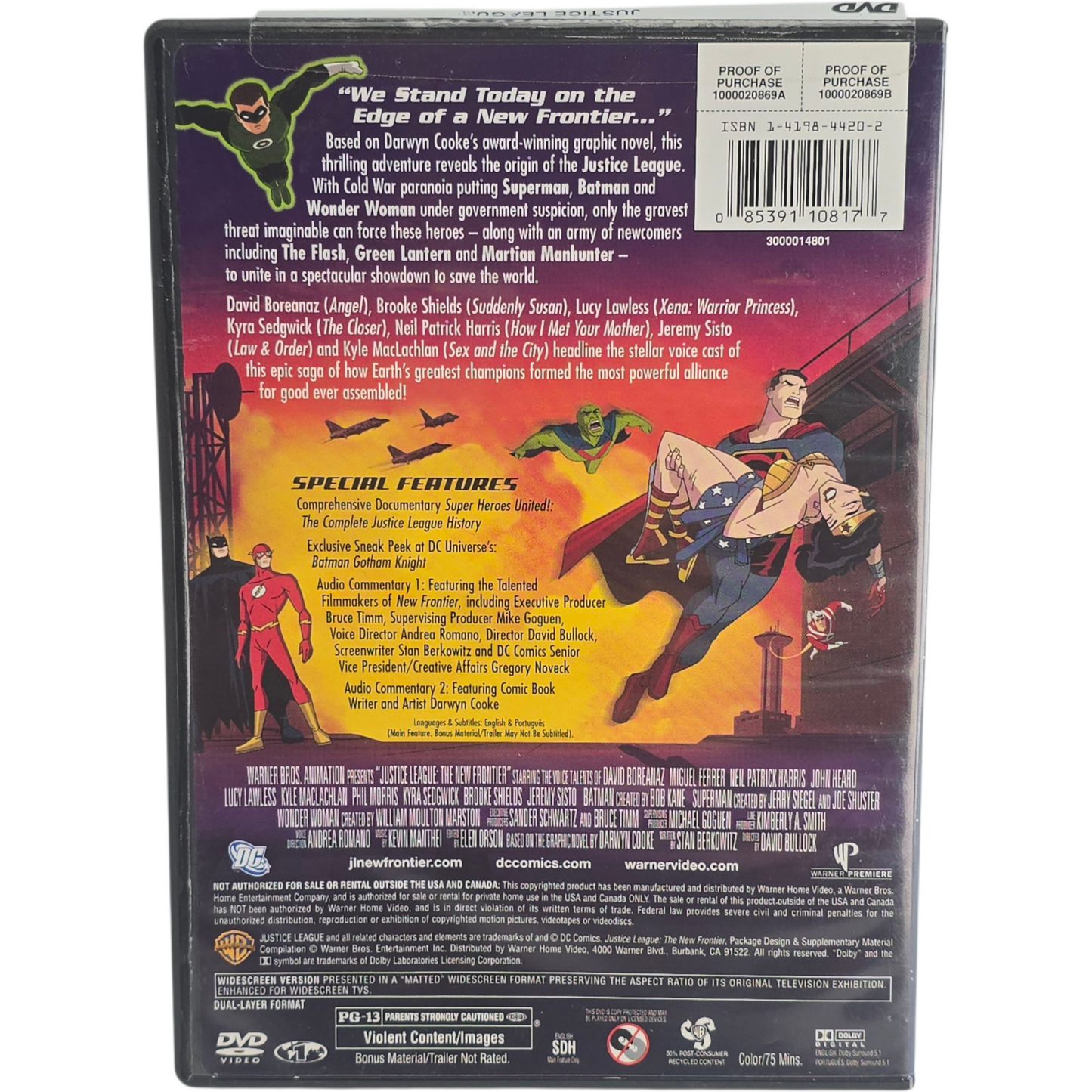 Justice League:DVD The New Frontier 2008  DC Comics Zone 1 US Import