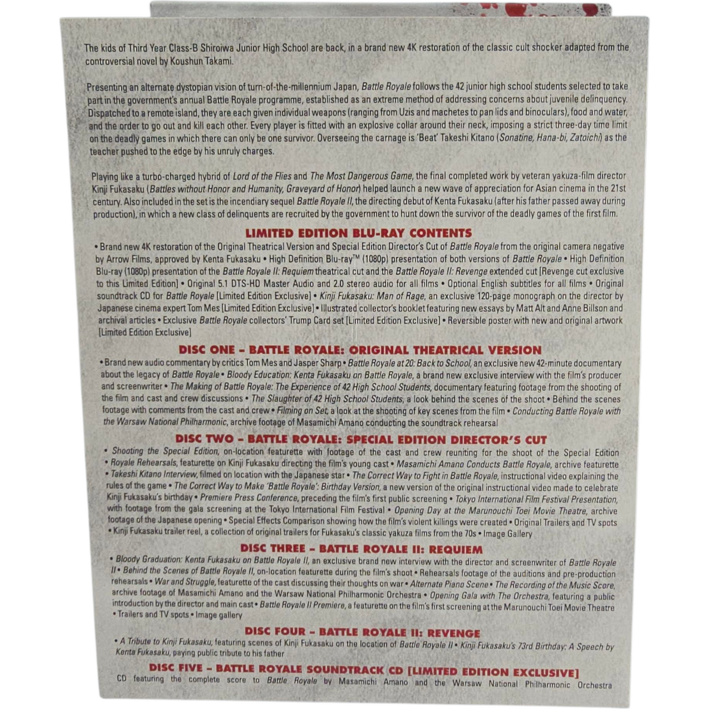 Battle Royale Blu-ray Limitée Collector Théâtrale + Director's Cut Zone B [-18 ]