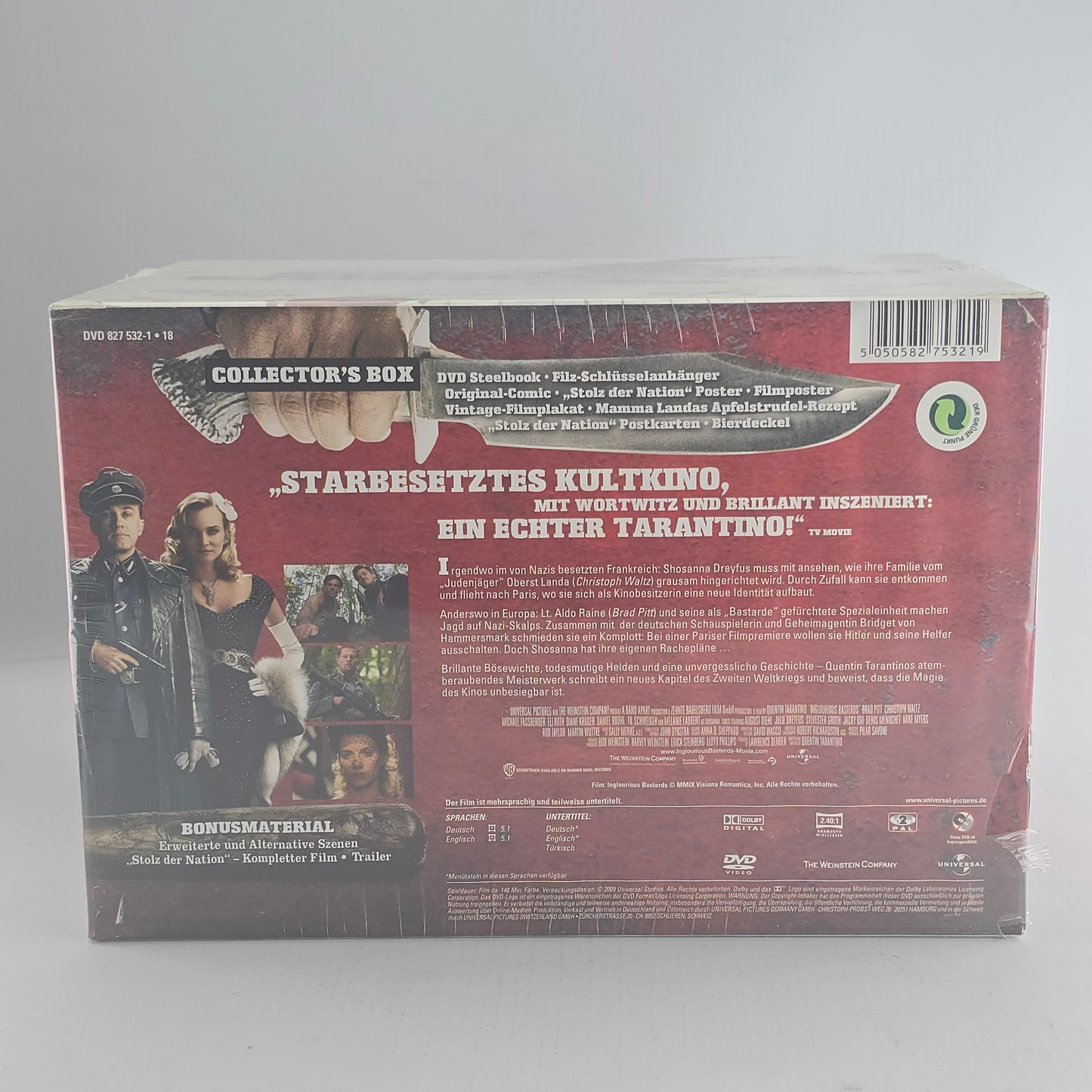 Inglourious Basterds  Collector’s Box DVD SteelBook Embossé + goodies Zone B
