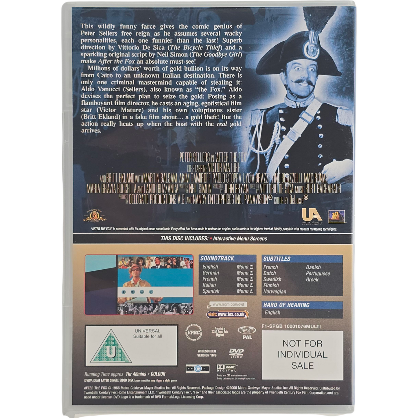 Peter Sellers Collection 6 Films  DVD  Pink Panther +Pussycat? + Party .. Zone 2