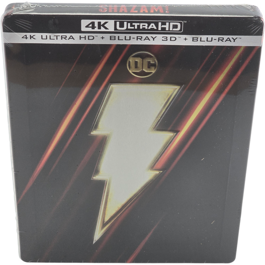 Shazam : SteelBook Débossé 4K Ultra HD + Blu-ray 3D + Blu-ray Édition Limitée Zone Libre