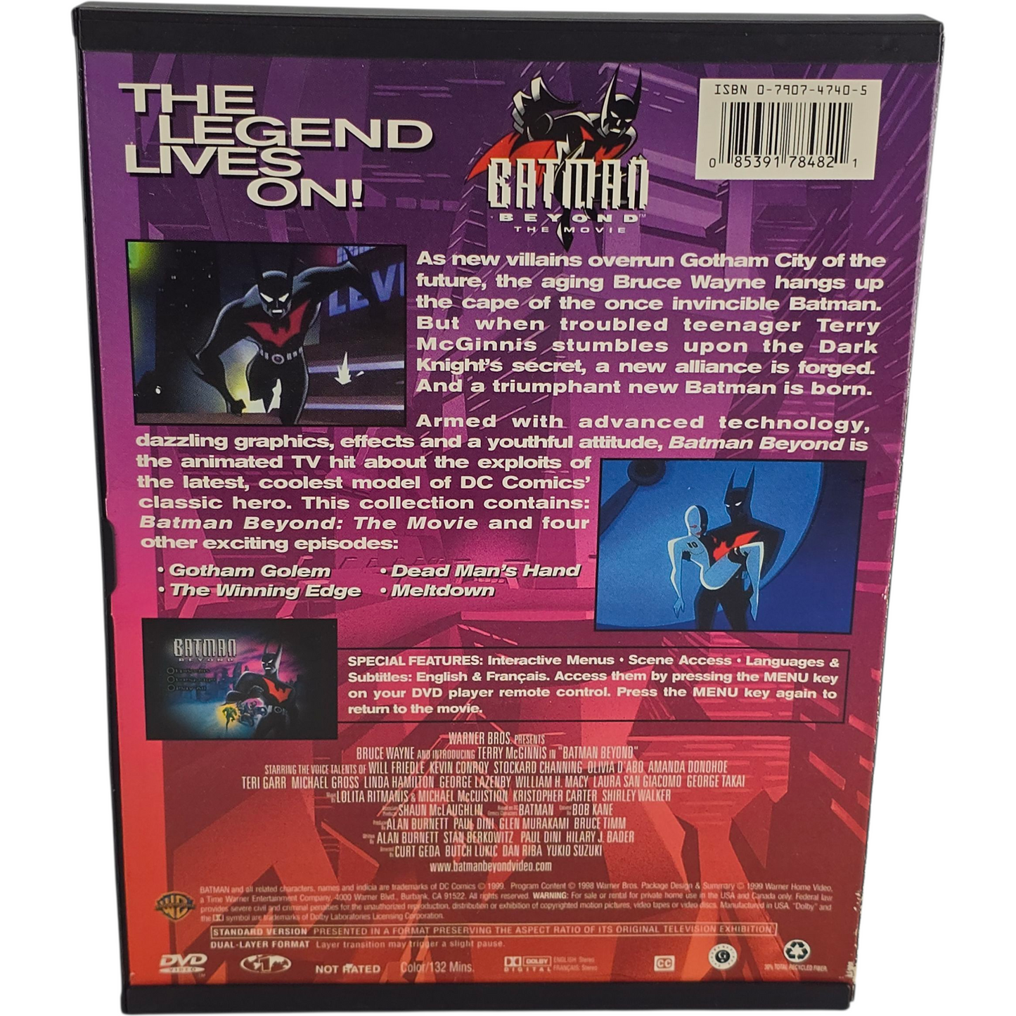 Batman Beyond: The Movie DVD  Snap Case Zone 1 US Import