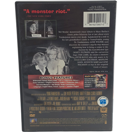 Young Frankenstein DVD Édition spéciale – Zone 1 US