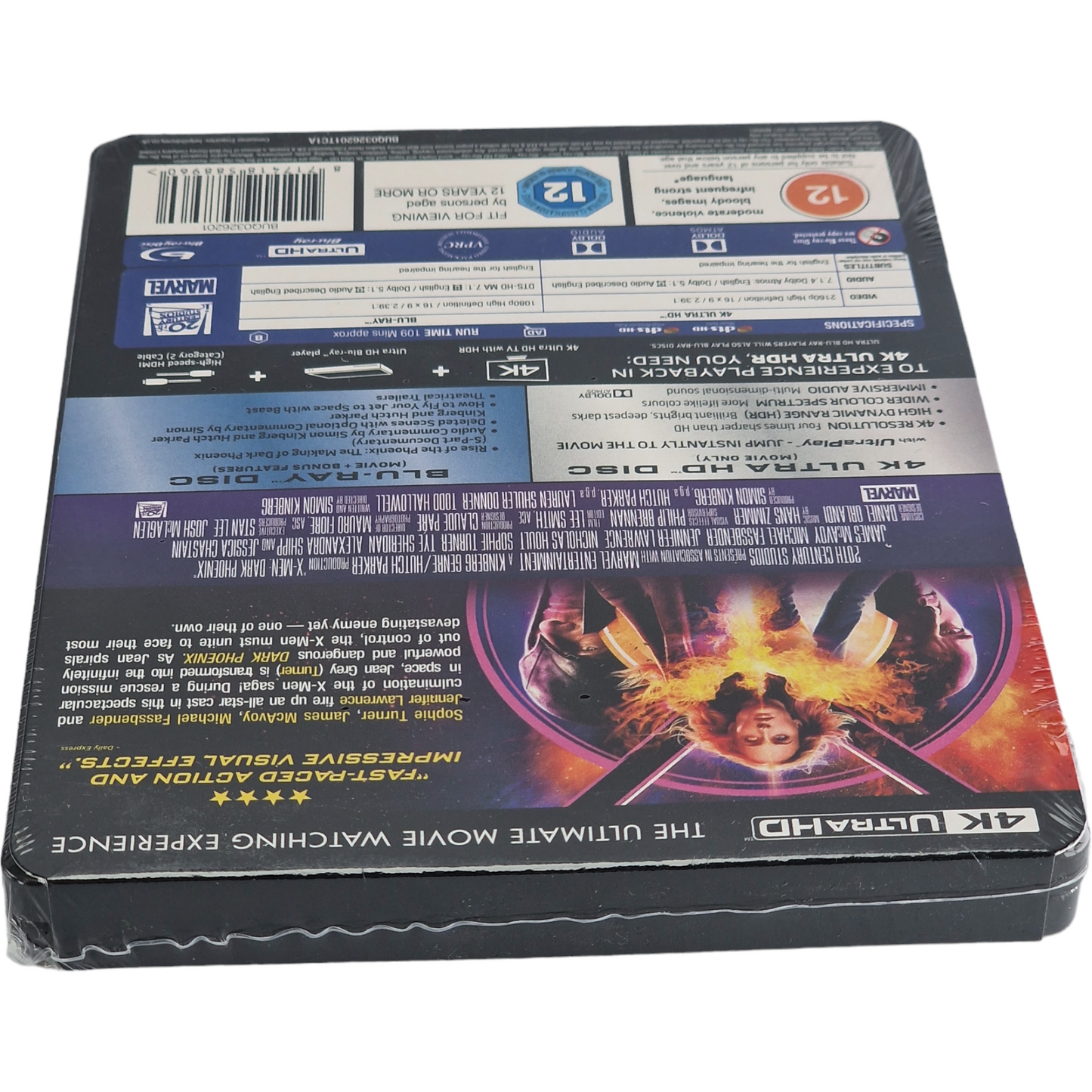 X-Men: Dark Phoenix SteelBook 4K Ultra HD +Blu-ray Lenticulaire Zavvi Zone Libre