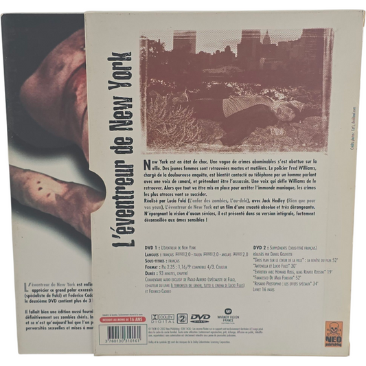L'Éventreur de New York Coffret 2 DVD Collector Digipack – Zone 2
