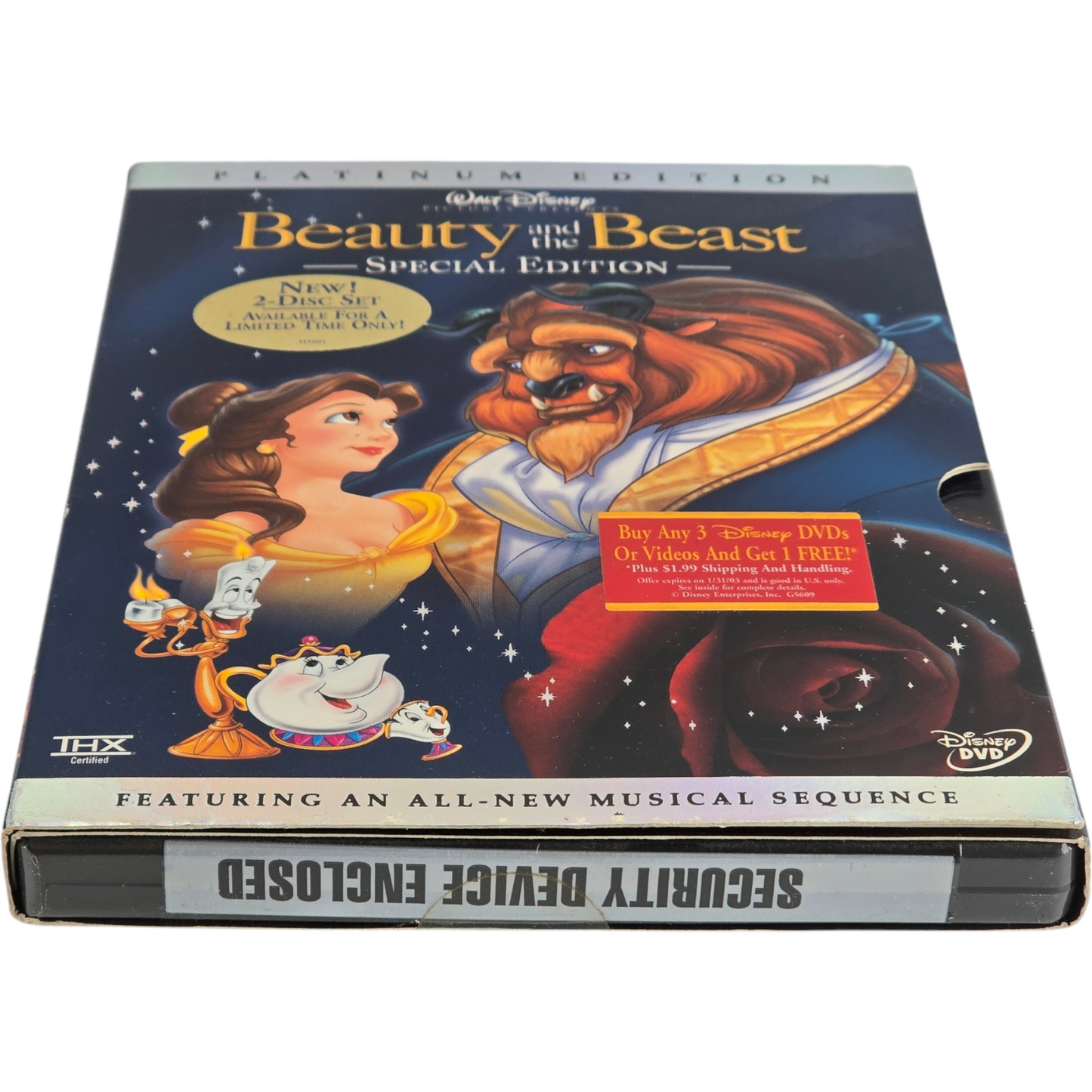 La Belle et la Bête 2 X DVD Walt Disney Édit platine VF 2002  US Import Zone 1