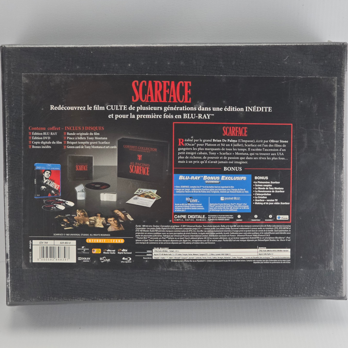 Scarface  Coffret Collector  Édt Ltd  Blu-ray + DVD Brian De Palma  Zone 2