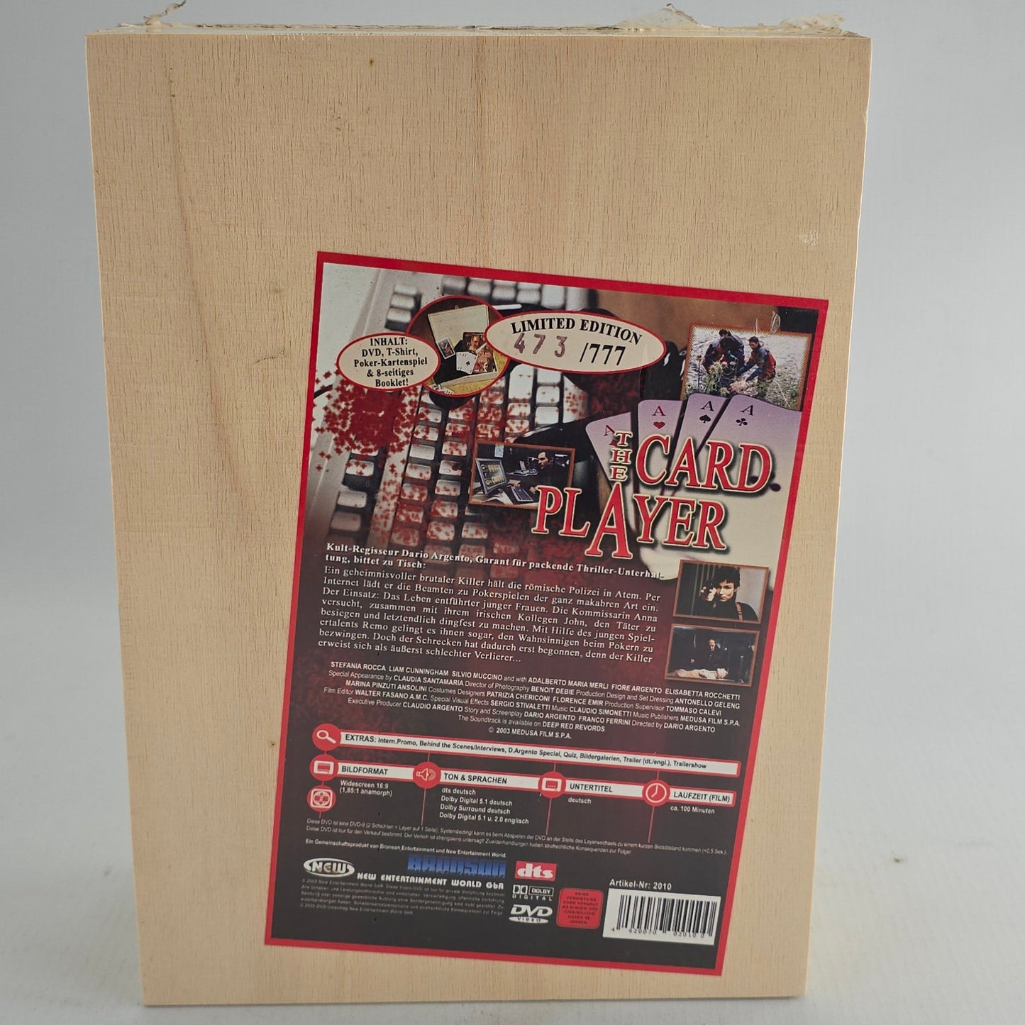 The Card Player Coffret  DVD Special Uncut Edt - Bois - Numéroté  Zone B
