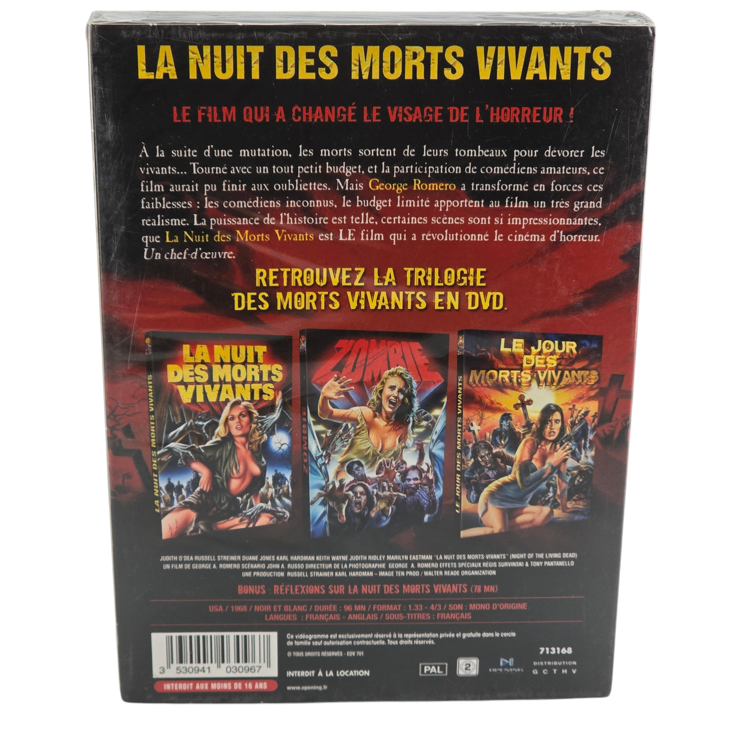 La Nuit des morts vivants DVD  Night of the Living Dead George A. Romero Zone 2