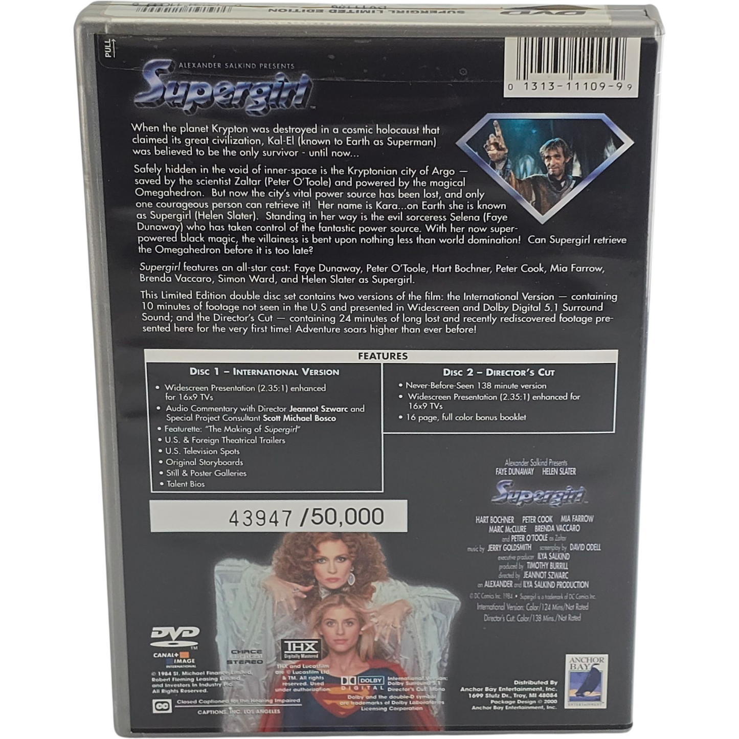 Supergirl DVD Limited Edition David Odell, Otto Binder, Zone 1 US Import