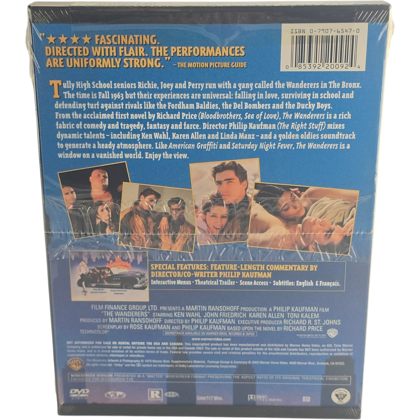 The Wanderers 1979 DVD Snap Case  Ken Wahl, Karen Allen, Zone 1 US Import