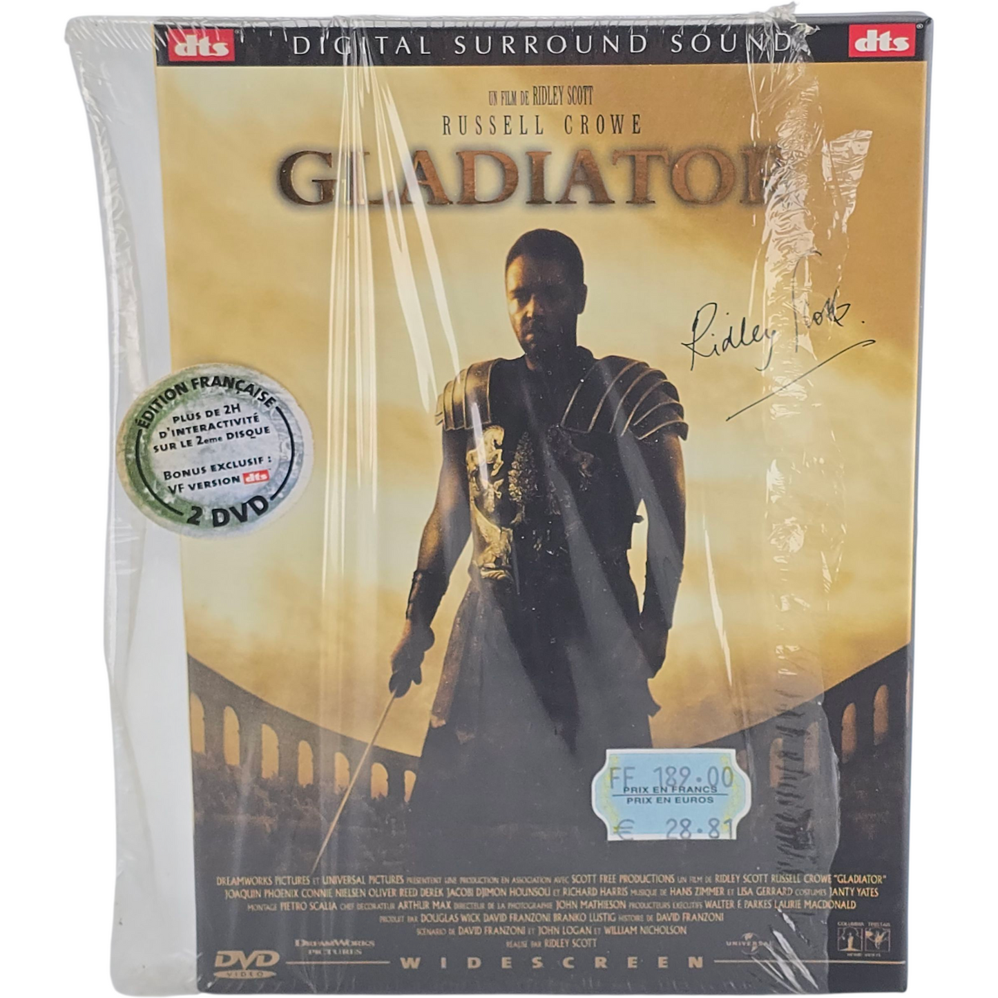Gladiator DVD Édition Collector Ridley Scott Director's Cut Zone 2
