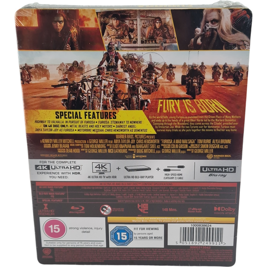 Furiosa: A Mad Max Saga (2024) – SteelBook 4K Ultra HD + Blu-ray – Zone B – vue 3