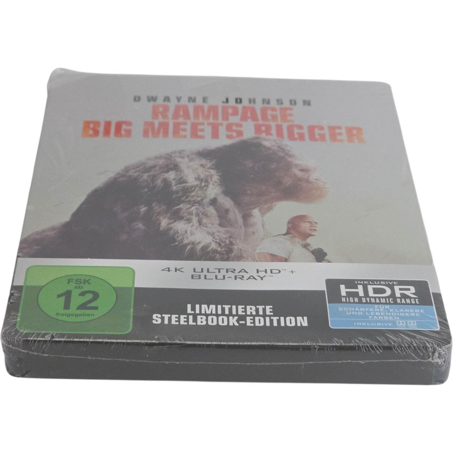 Rampage Steelbook 4K Ultra HD + Blu-ray  Dwayne Johnson Zone B