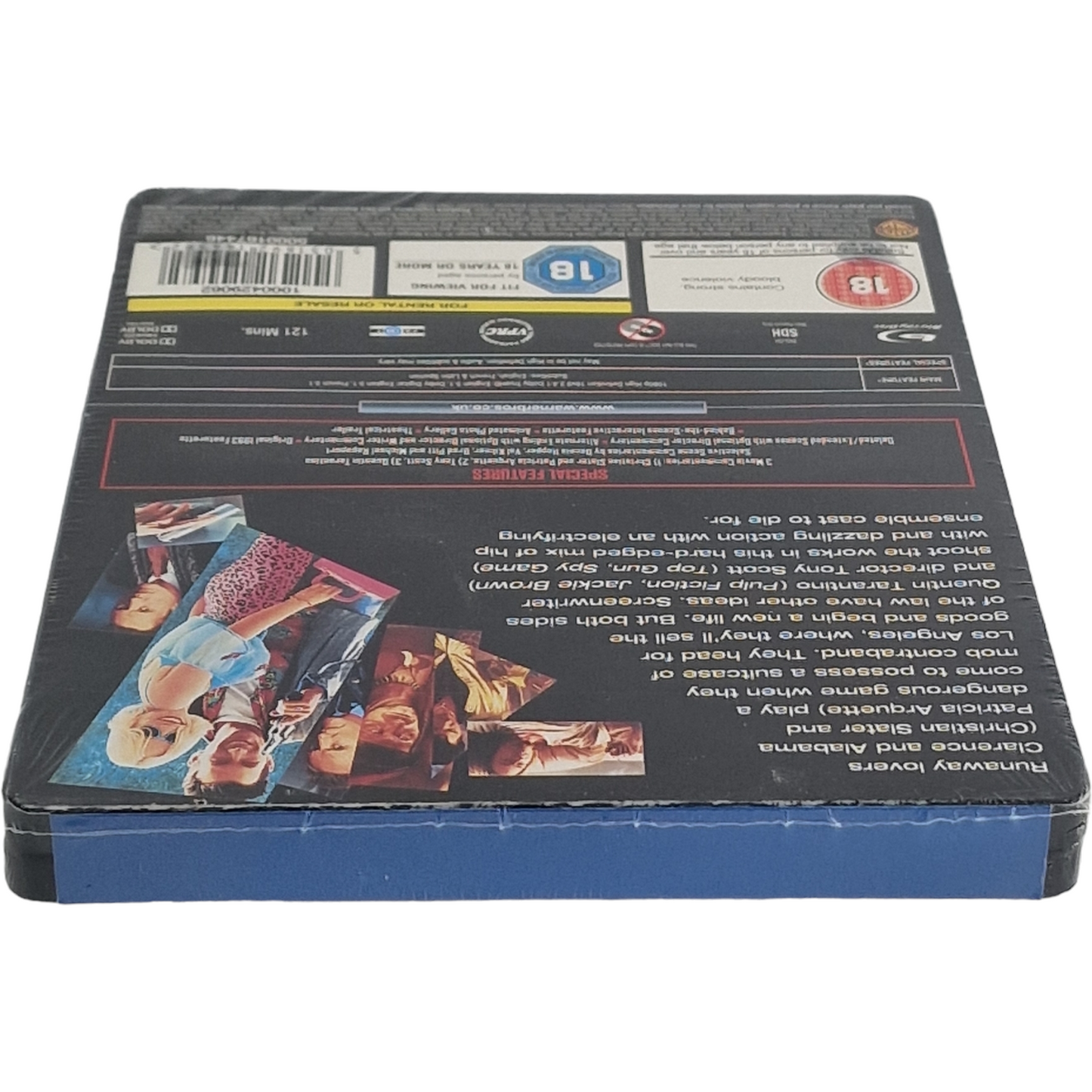 True Romance SteelBook Débossé Blu-ray Tarantino Director's Cut 2014 Libre [-18]