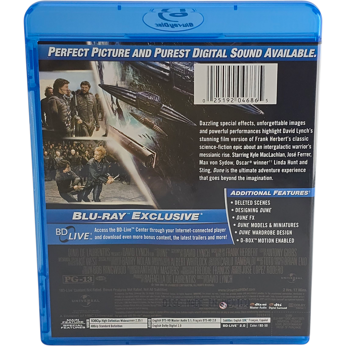 Dune 1984 Blu-ray David Lynch, Kyle MacLachlan, Sting Zone A US Import