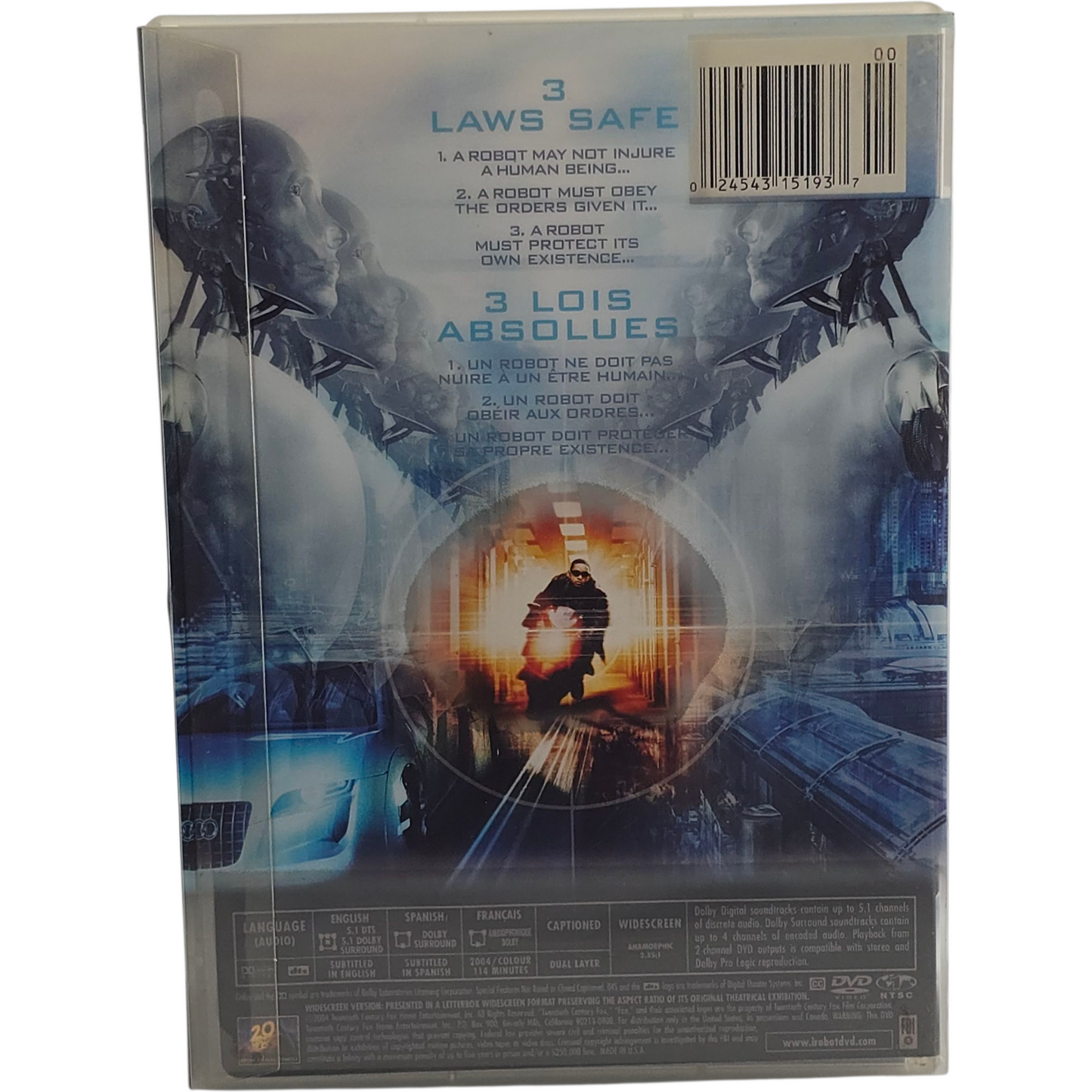 I, Robot DVD Widescreen Editionr  Will Smith 2004 Zone 1 Canada Import