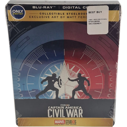 Captain America: Civil War Blu-ray SteelBook Titre Débossé Best Buy 2018 Zone A