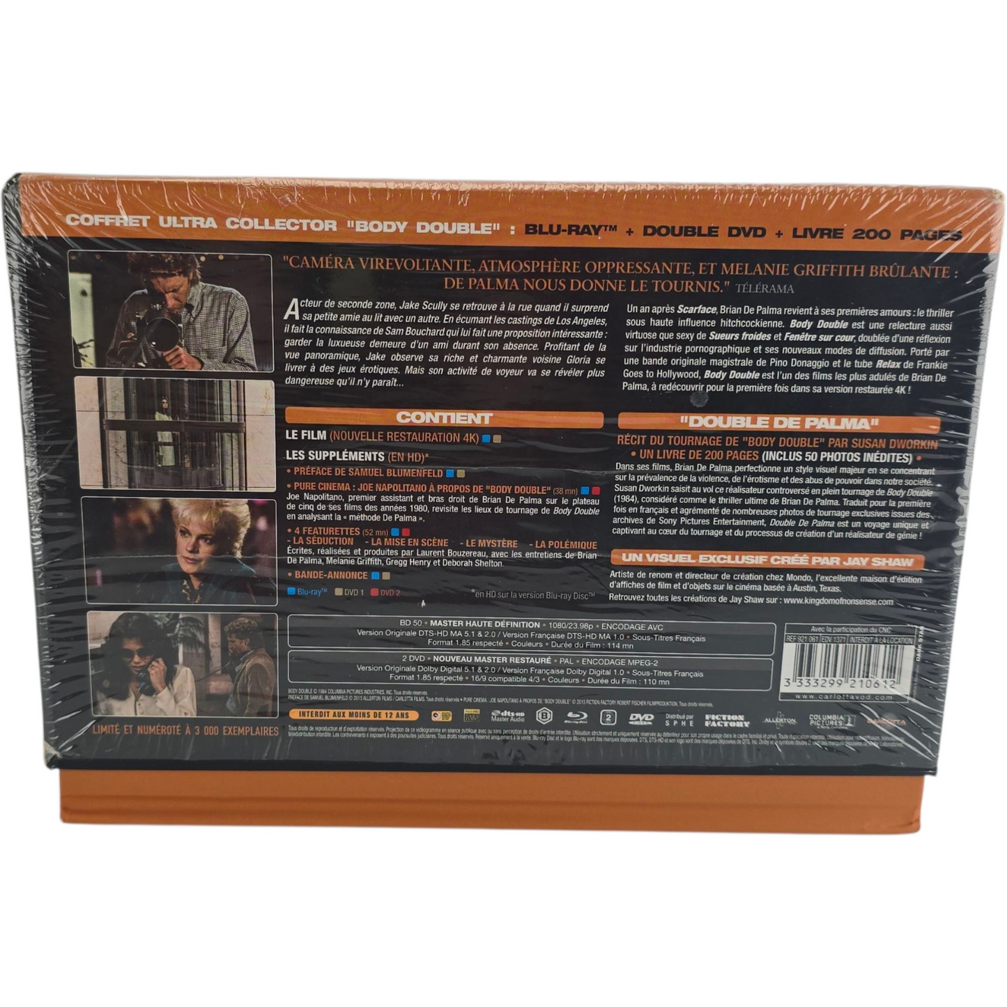 Body Double Coffret Ultra Collector Blu-ray + DVD + Livre Brian De Palma Zone B