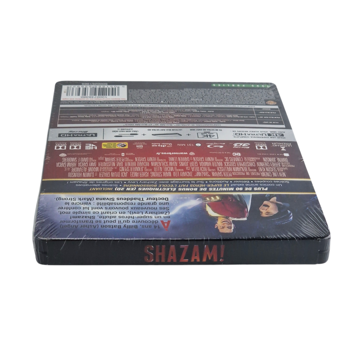 Shazam!  steelbook  4K Ultra HD + Blu-ray 3D + Blu-ray + CD Fnac éxclusif Libre