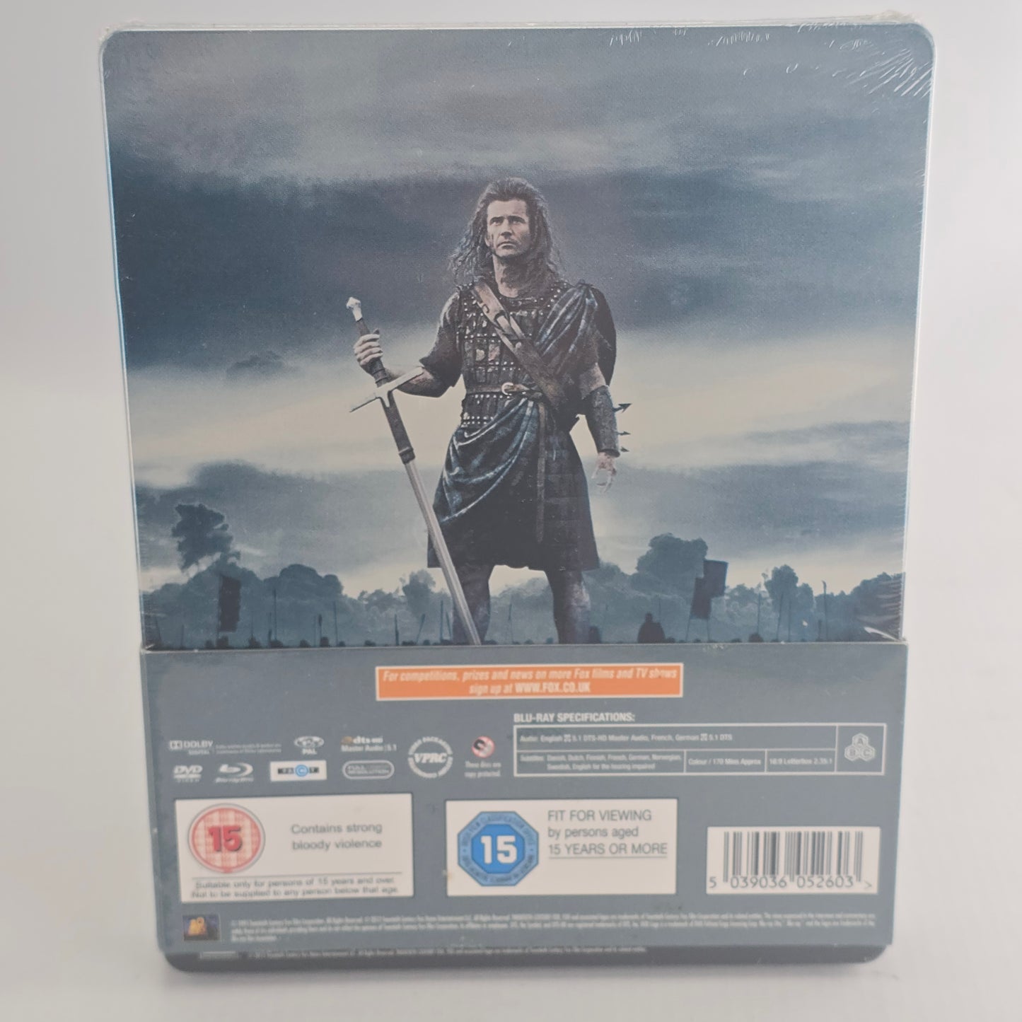 Braveheart SteelBook Blu-ray + DVD édt Ltd Mel Gibson,Sophie Marceau Zone Libre