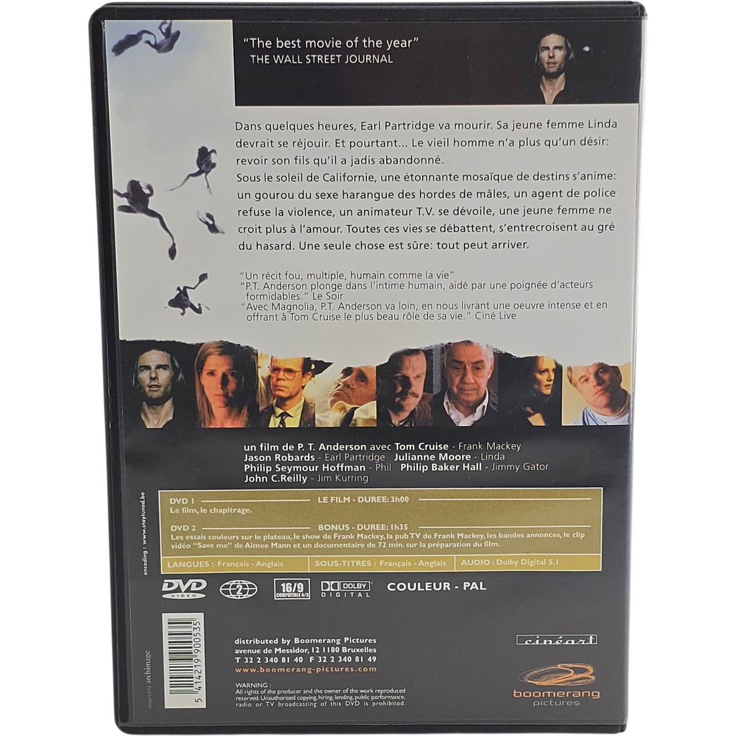 Magnolia DVD Coffret 2 X DVD + Bonus Tom Cruise Zone 2
