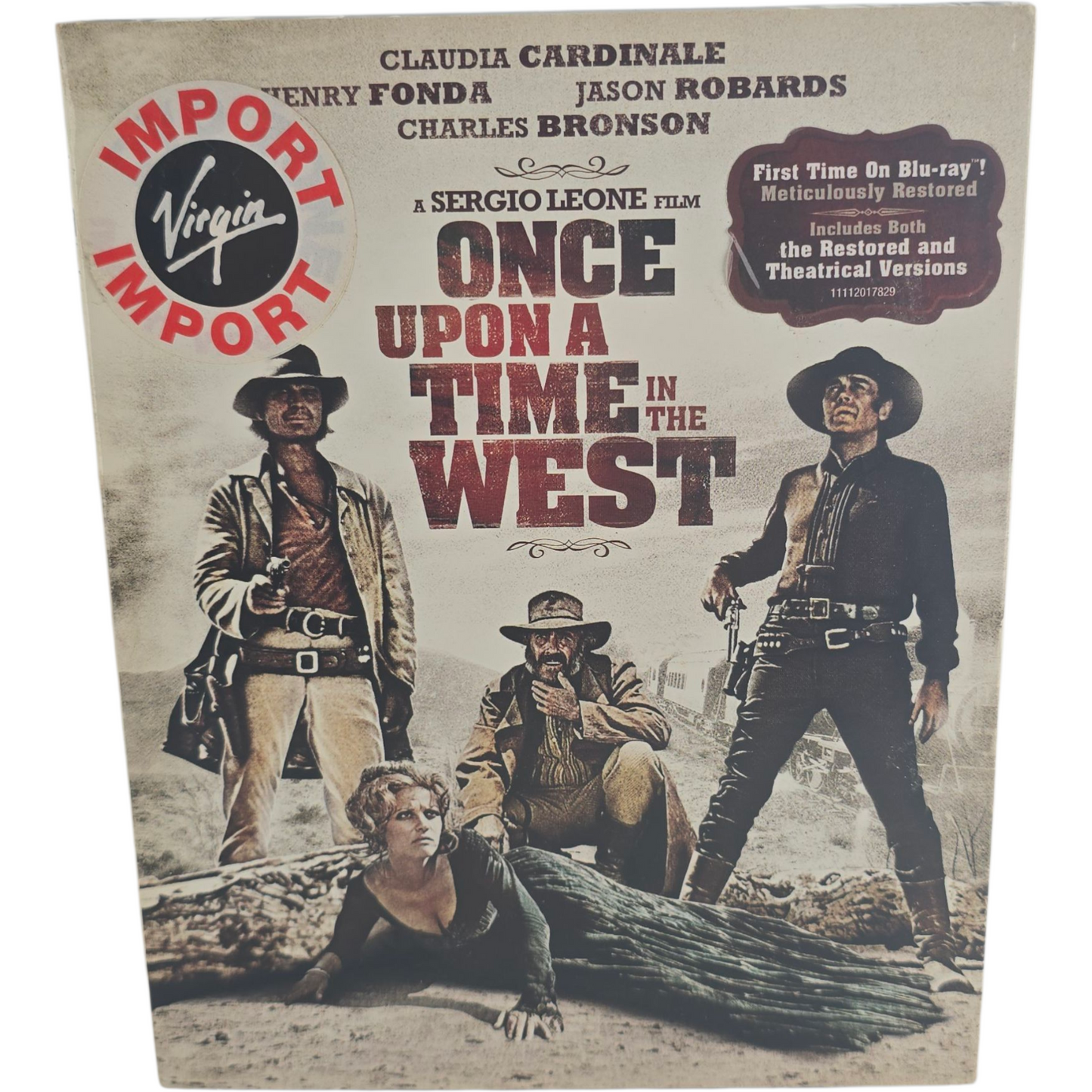 Once Upon a Time in the West Blu-ray Charles Bronson, Claudia Cardinale,Zone 1 US Import